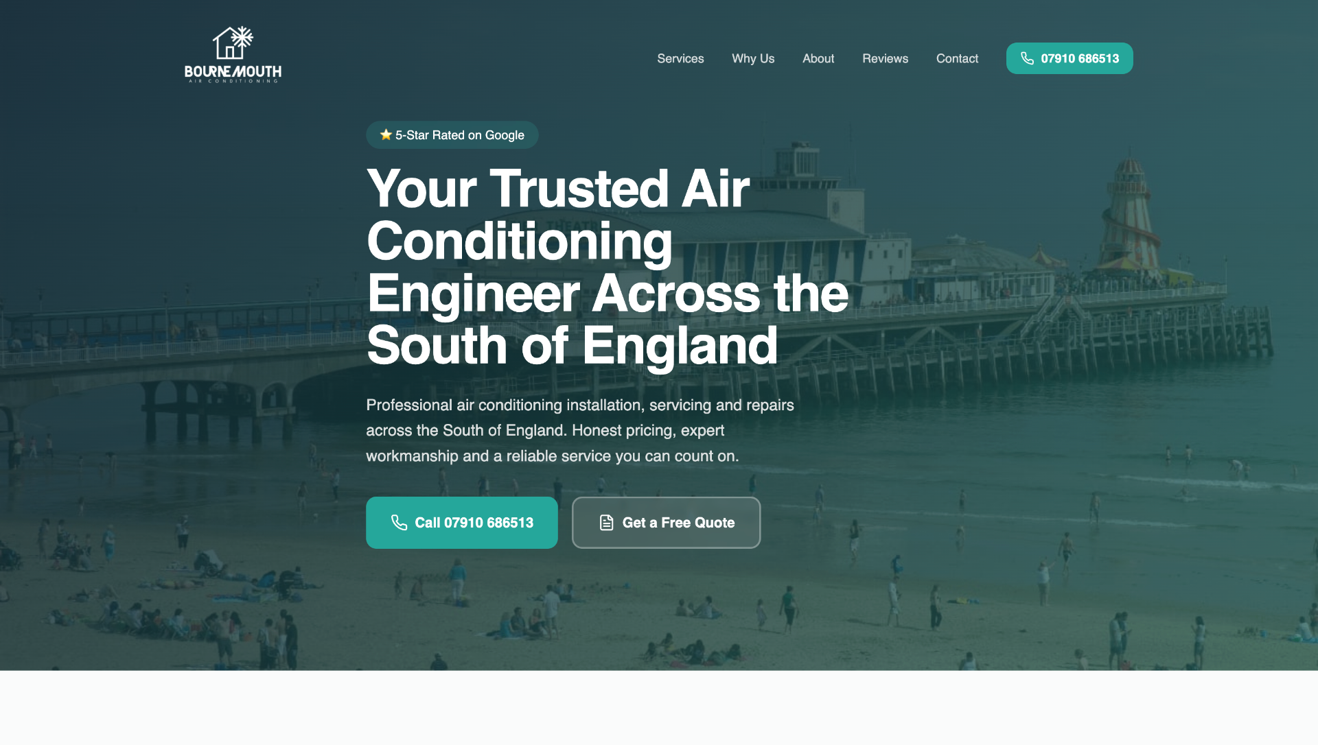 Website built for Bournemouth Air Conditioning