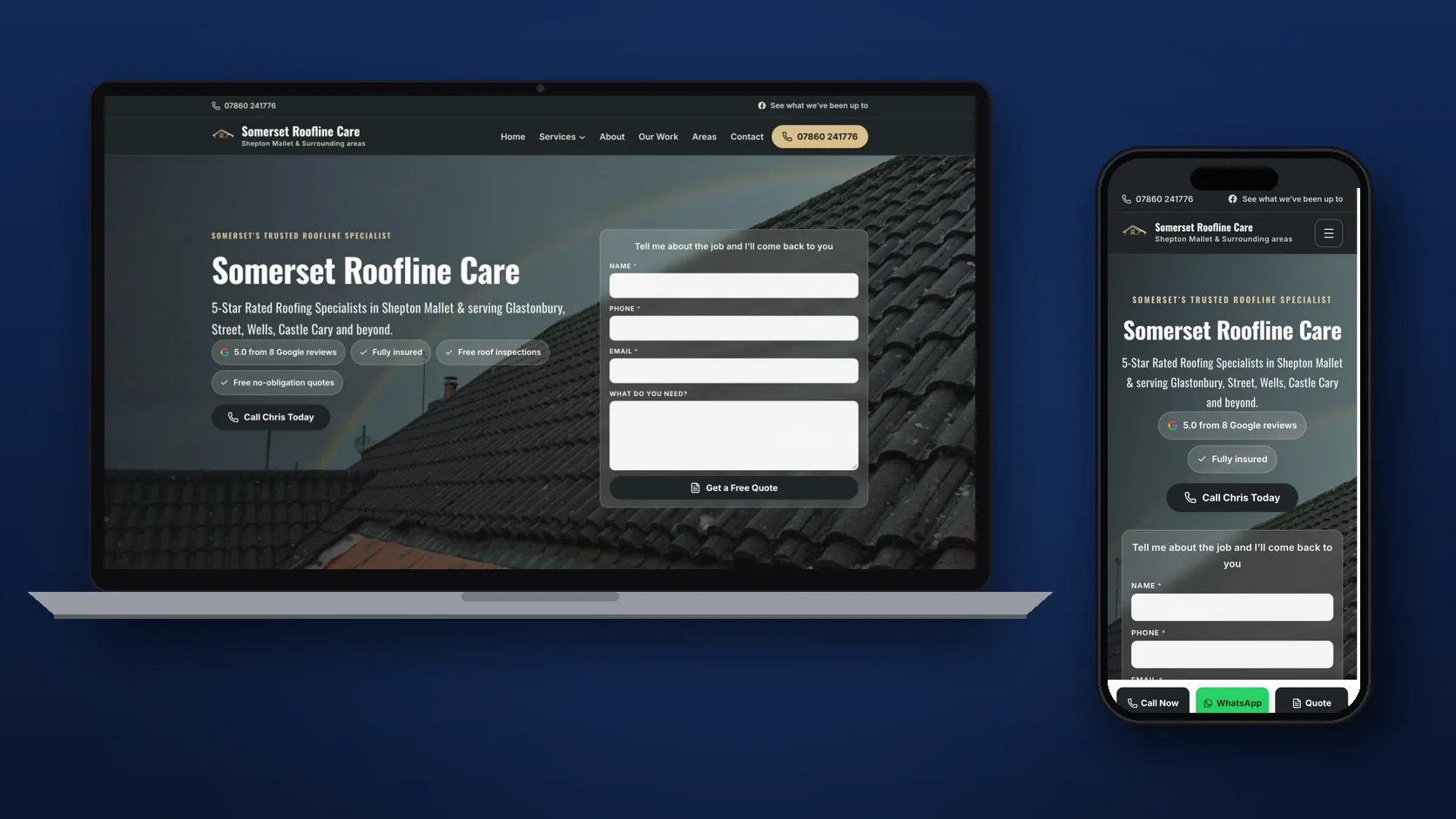 Website built by Agass Marketing Solutions for Somerset Roofline Care