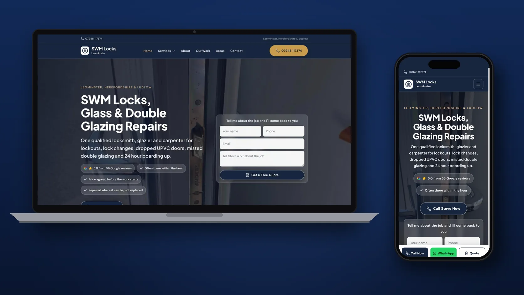 Website built by Agass Marketing Solutions for SWM Locks, Glass & Double Glazing Repairs